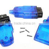 Assembled BLue OBD2 Connector J1962 Male Plug With Enclosure and Cable Relief thumbnail-3