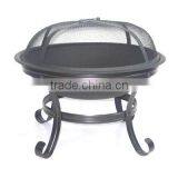Outdoor Black Steel Fire Pit thumbnail-1