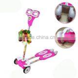 Flashing Wehel Frog Scooter With Double Pedal Four Wheel Scooterl Children Scooter