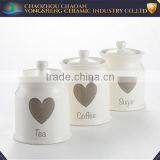 YSca0087-01 Set of 3 Home Sweet Heart Ceramic Canister for Kitchen thumbnail-1