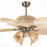52" Eco-friendly Rattan Ceiling Fan With Reverse Control Af-accl-52-005 thumbnail-1