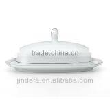 Porcelain/ceramic Square Butter Dish