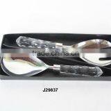 Acrylic Handle Salad Server Set in Steel Polished Handles in Other Material Also Available thumbnail-1