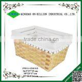 Set of 3 Rectangular Wooden Storage Box With Fabric Liner thumbnail-1