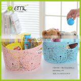 High Quality Plastic Storage Basket Lace Hollow Laundry Basket PP Clean for Home thumbnail-2