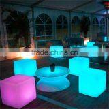 Multifunction Plastic LED Light up Cube Stool for Party