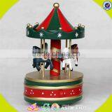 Wholesale Baby Wooden Rotating Music Box Christmas Kids Wooden Rotating Music Box Wood Rotating Music Box W07B007C thumbnail-5