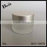 Hot Products 50g Frosted Glass Cosmetic Jar With Silver Aluminum Lid High Quality Cosmetic Glass Jar for Skin Care Cream thumbnail-1