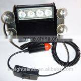 4 LED EMERGENCY WINDSHIELD SUCKER WARNING STROBE FLASH LIGHT FOR CAR YELLOW 12V thumbnail-1