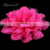 Chiffon and Lace Flower Clip for Kids Hair Accessories for Baby Girl thumbnail-5