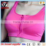 Factory Wholesale Women's High Impact Zip Front Wirefree Support Workout Yoga Sports Bra thumbnail-3
