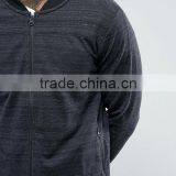 2017 High Quality New Design Durable Baseball Collar 100% Polyester Sweat Black Casual Men Sport Running Bomber Jacket thumbnail-3