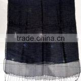 2017 Fashion New Arrival Lady Jacquard Plain Solid Color 2layers Silk Mixed Viscose Scarf Shawl thumbnail-1