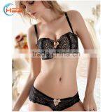 HSZ-G14055 Stylish Hot Fancy Push Up Bra And Panty Set Sexy Women Lace Underwear Model Latest Lady Lingerie Private Label thumbnail-3