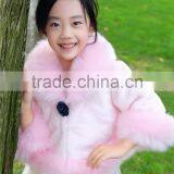 2015 Luxury Faux Fur Coats Winte Girl Fashion Jacket KIDS RABBIT FOX FUR Jackets thumbnail-5