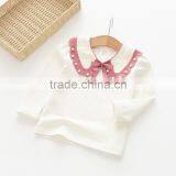 S60625B T-shirt for Girls Cotton Doll Collar Beaded Child thumbnail-4