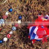 Baby Girls Kids 4th of July Patriotic Rosette Petti Dress With Matching Necklace and Hair Bow Set thumbnail-2