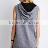 Wholesale Fully Lined Sleeveless Women Hoodie Knit Custom Hoodies 2015 thumbnail-2