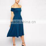 Cheap Chinese Dress Bardot Midi Skater Dress thumbnail-1