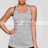 Hot Sale Fitted Long Tank Gym Singlets Body Building Wear Womens Yoga Tank thumbnail-3