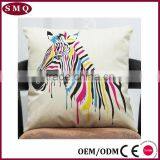 Zebra Print 100% Cotton Throw Pillow Cover thumbnail-4