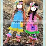 Spring 2017 Girls Clothing Sets Bulk Wholesale Kids Clothing Easter Boutique Outfits thumbnail-1