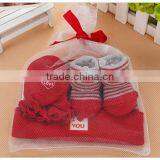 3pcs Newborn Baby Gift Set, Hat, Gloves, Socks Set for Newborn Baby, Newborn Gift Set thumbnail-2
