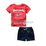 Wholesale Summer Cotton Printing Boys Kids Clothes Clothing Set thumbnail-4