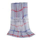 Voile Scarves & Wraps Rectangle Blue French Gray Grid Checker Cheap Scarves thumbnail-1