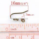 Ear Wire Hooks Antique Bronze 16x12mm,250 Pairs thumbnail-2