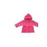 ODM Personalized Pink 100% Cotton Girl Toddlers Fleece Jacket Hooded Overcoat With Button thumbnail-1