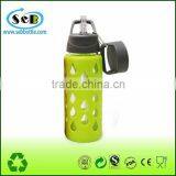 Protable Glass Water Bottle With Silicone Sleeve thumbnail-2