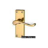 Brass Door Handle(Victorian Backplate)/UK Style Handle/door Handle/door Lever/lever Handle thumbnail-1
