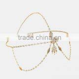 Wedding Bridal Pearl Bead Drop Rhinestone Head Chain Hair Jewelry Headpiece Headband thumbnail-2