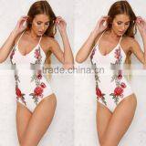 B40275A Women Sexy Swimsuits Backless Embroidery Beachwear thumbnail-3