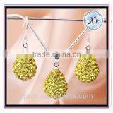 XP-JS-0208 ACTORY PRICE Teartrop Bijoux Rhinestone Jewelry Set in Latest Design