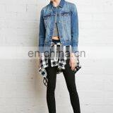 China Factory Supply Long Sleeve Classic Denim Jacket Women Cheap Wholesale thumbnail-4