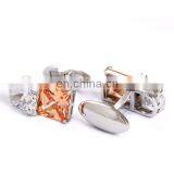 High Luxury White Crystal Wedding Gift Cufflinks thumbnail-3
