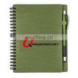 Mercury Spiral Round 70sheets Lined Notebook Set With Stylus Ball Pen and Solid Metallic Textured Cover thumbnail-3