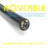 6 core polyurethane cable cctv sewer robot cabe with kevlar reinforced