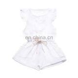 Cute Baby Rompers Girl Summer Flutter Sleeve Single Breasted Baby Jumpsuit With Pocket Design Baby Onesie Kids Clothes 1-5T thumbnail-6