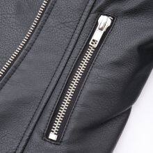 HOT SALE 2021 NEW ARRIVAL LADIES'FAUX LEATHER MOTORCYCLE JACKET thumbnail-2