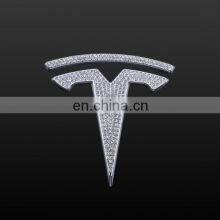 Car Sticker Badge Decals For Tesla Model 3/S Rear Trunk Emblem Car Crystal Diamond Decal Decorative Accessories thumbnail-5