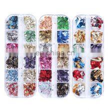 Hot Sell Nail Art Foils Sticker Metallic Gold Silver Color Nail Flakies 3D Nail Art Decorations thumbnail-1