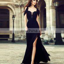Dresspic Wedding Bridesmaid Dress Long Cold Shoulder Pleated Chiffon Formal Dress for Women thumbnail-2