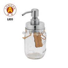 High Quality Wholesale Stainless Steel Bronze Pump Shampoo Bottle Round Shape Glass Cream Mason Jar thumbnail-5