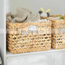 Set Of 3 100% Natural Material Water Hyacinth Storage Basket Orgnization Baskets Wholesale High Quality Vietnam Cheap Wholesale thumbnail-3