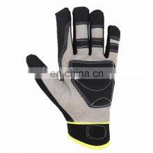 Factory Custom Protect Work Safety Anti Cutting Resistant Synthetic Leather Impact Mechanic Gloves thumbnail-2