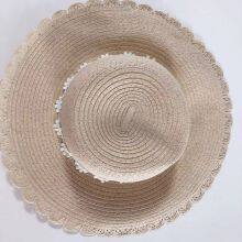 Summer Women's Sweet and Fresh Lace Straw Hat Korean Version Versatile Sunscreen Casual Hat thumbnail-3