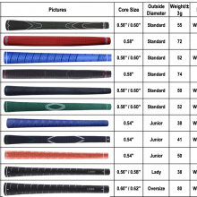 OEM Fashion Golf Grip With Half Cotton Core Size 0.58''/0.60'' 52g With 1.7-1.8mm Thickness for Wood/Iron thumbnail-3